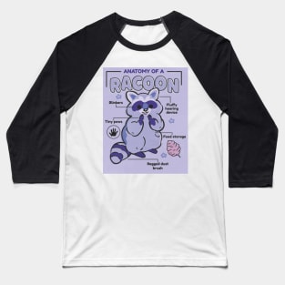 Anatomy of a Racoon Baseball T-Shirt